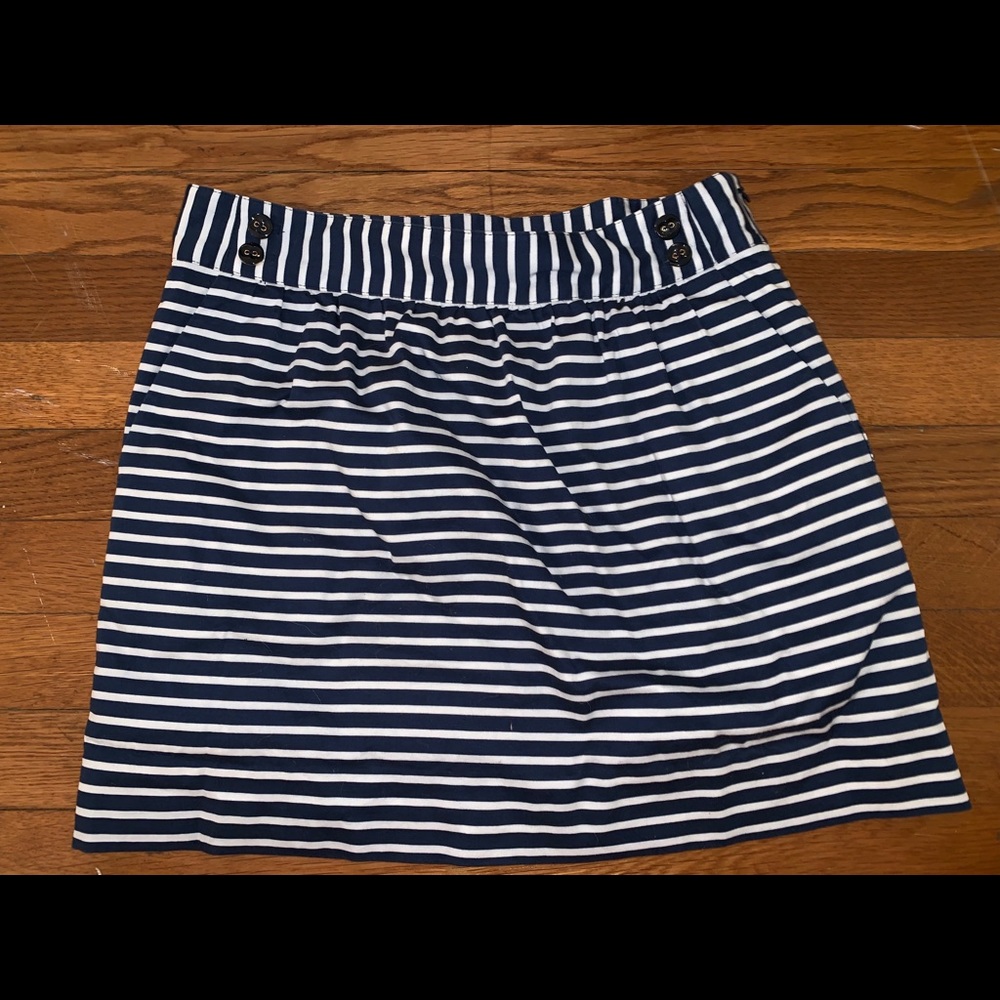 Vineyard Vines Navy Blue and White Striped Skirt